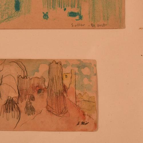 JOAQUIM MIR I TRINXET (1873-1940). Pareja de esbozos.