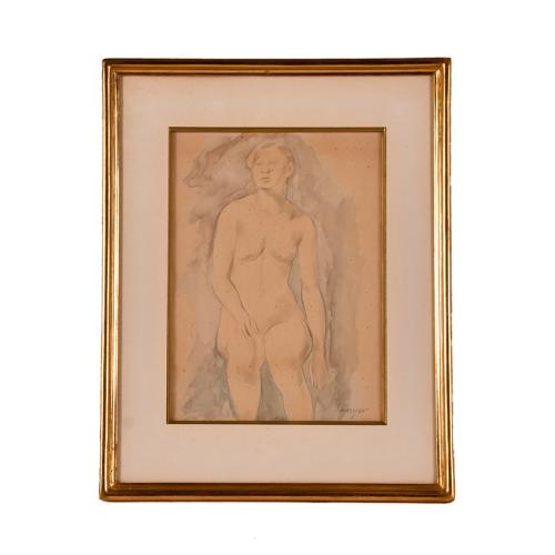 JOAQUIM SUNYER MIRÓ (1874-1956). "Desnudo femenino".
