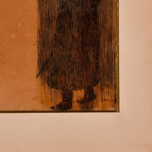 THEOPHILE ALEXANDRE STEINLEN (1859-1923).  "Figura masculin