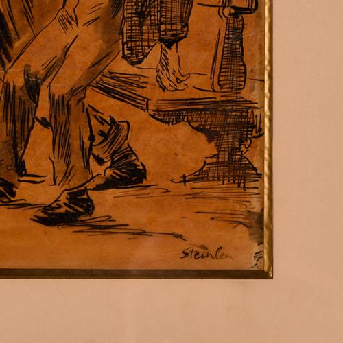 THEOPHILE ALEXANDRE STEINLEN (1859-1923).  "Embriaguez".