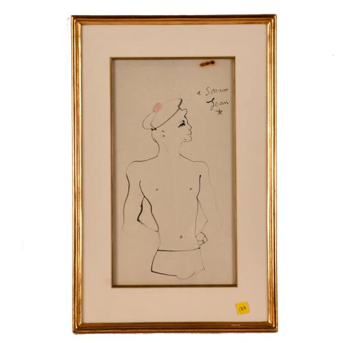 JEAN COCTEAU (1889-1963). "Marinero".