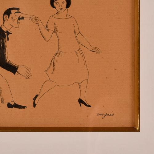 XAVIER NOGUÉS (1873-1940). Ilutración para viñeta satírica.