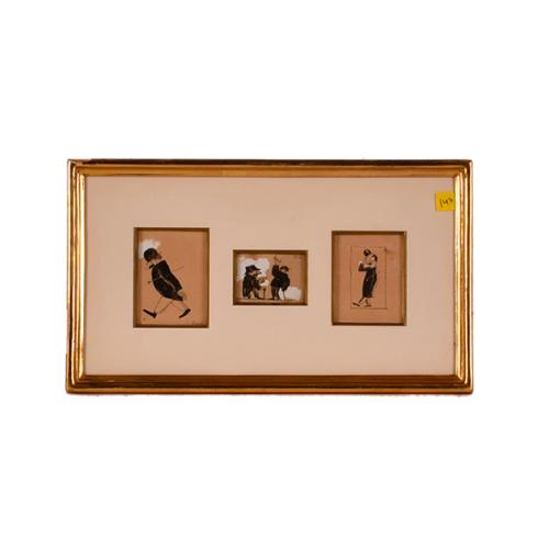 XAVIER NOGUÉS (1873-1940). conjunto de tres pequeñas ilustraciones, dos de ellas firmadas "Babel".