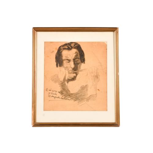 HERMENEGILD ANGLADA CAMARASA (1871-1959). "Retrato del violinista Costa".