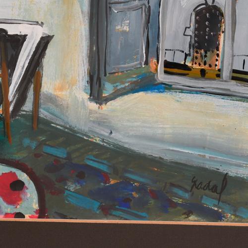 CARLES NADAL (1917-1998). "Interior con ventana"