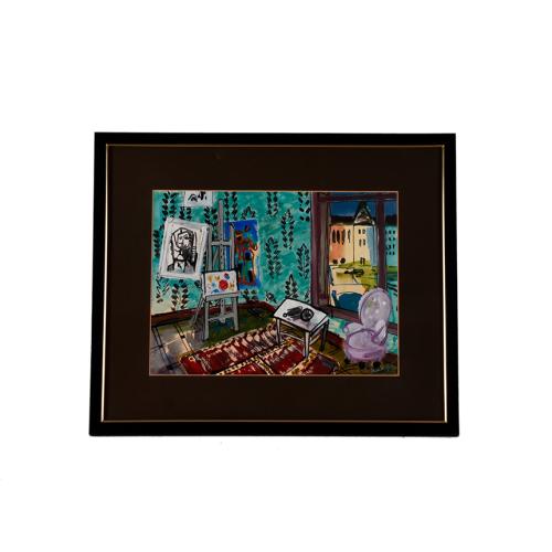 CARLES NADAL (1917-1998). "Interior estudio pintor"