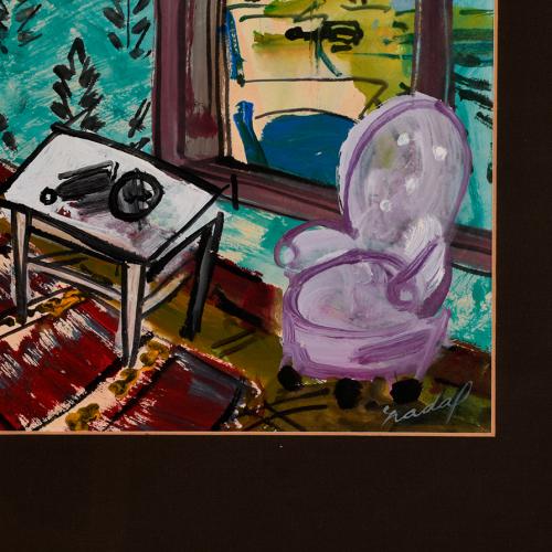 CARLES NADAL (1917-1998). "Interior estudio pintor"