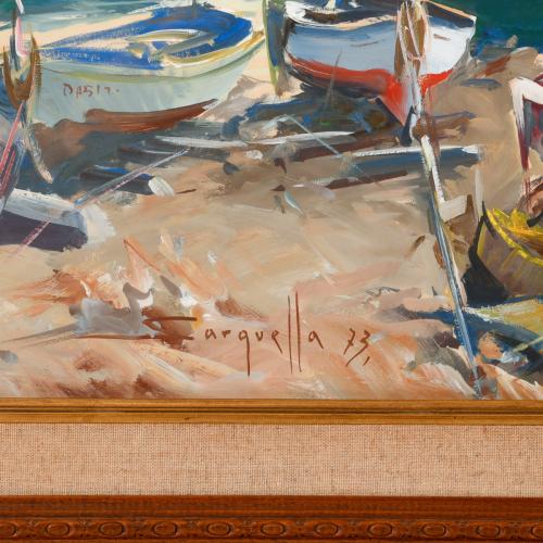 JOSEP SARQUELLA (1928-2000). "Puerto de Palamós", 1973.