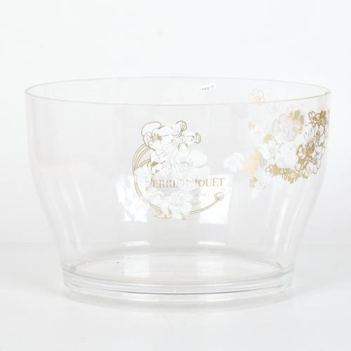 PERRIER JOUET, lote de 18 copas de champán y cubitera 