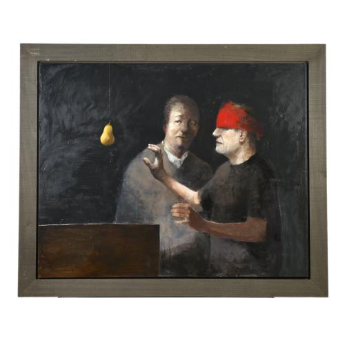 MIGUEL MACAYA (1964). "Dos personajes y una pera".