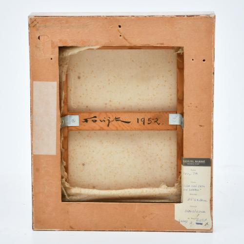 TSUGUHARU FOUJITA (1886-1968).  "Niña con gato", circa 1952.