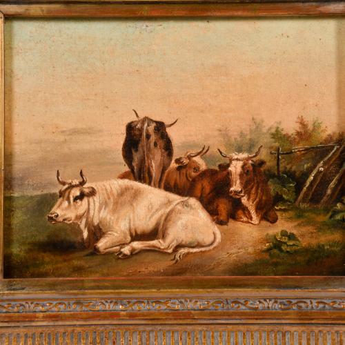 ESCUELA EUROPEA, SIGLO XIX. "Vacas".