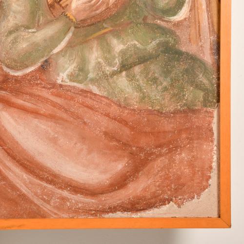 ESCUELA ITALIANA , SIGLO XX. "La Virgen con el niño y angel