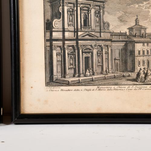 ESCUELA ITALIANA, SIGLO XIX. conjunto de 4 grabados de arqu