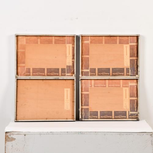 ESCUELA ITALIANA, SIGLO XIX. conjunto de 4 grabados de arqu