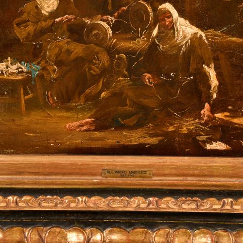 ATRIBUIDO A ALESSANDRO MAGNASCO (c.1667-1749). "Monjas hila