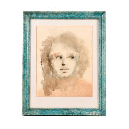 LEONOR FINI (1907-1996).  "Retrato melancólico".