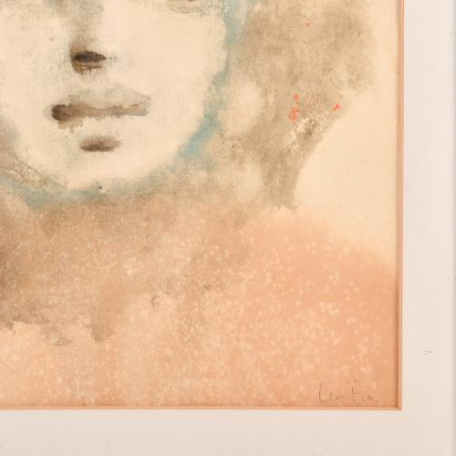 LEONOR FINI (1907-1996).  "Retrato melancólico".