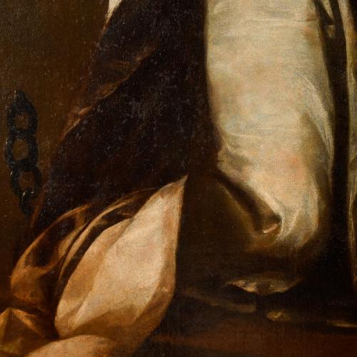 ATRIBUIDO A SEBASTIÁN LLANOS Y VALDÉS (c.1605-1677). "Santa