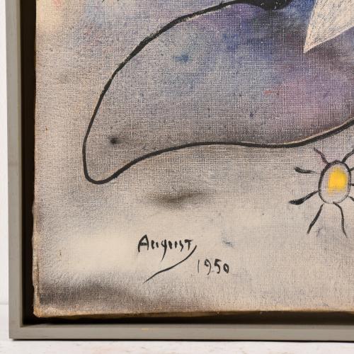 AUGUST PUIG (1929-1999). "Composición Surrealista", 1950.