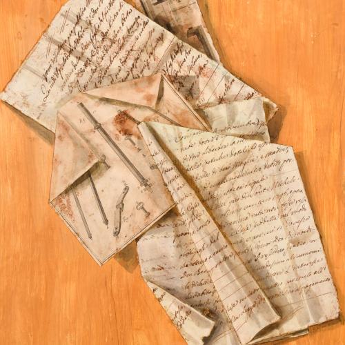 20TH CENTURY SPANISH SCHOOL. Trompe l&#39;oeil.