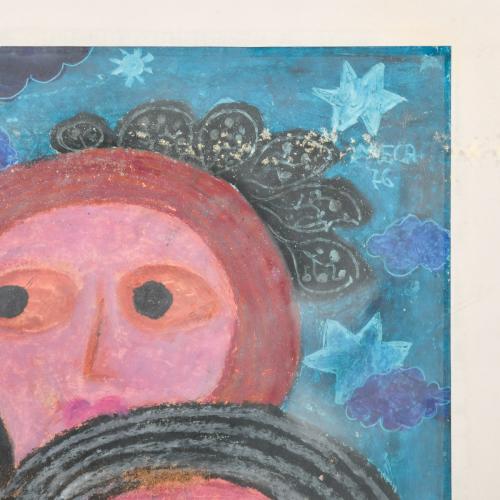 TOMÁS MECA VIVES (1919-1979). "Cuatro personajes y la Luna"