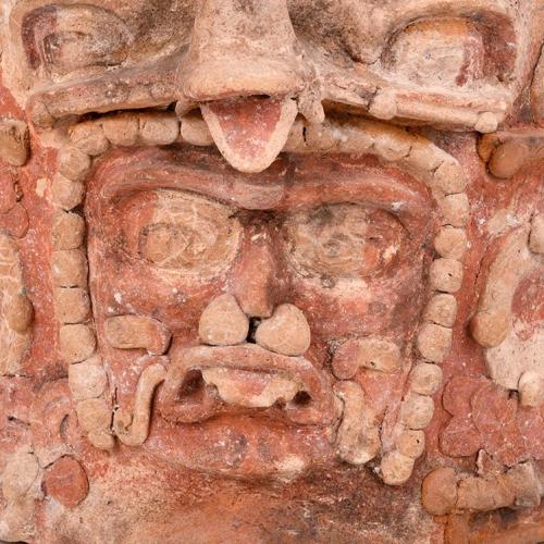 ESCUELA MAYA, SIGLO VI-X. Urna funeraria para cenizas.