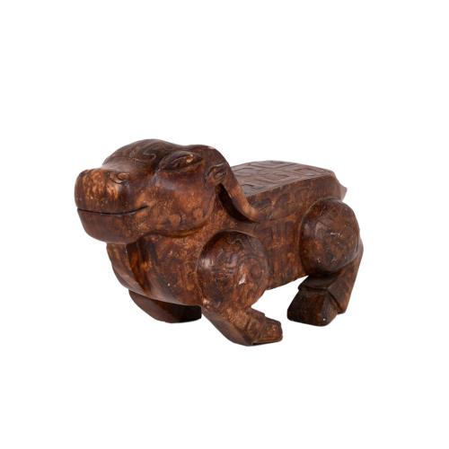 ESCUELA CHINA, DINASTÍA QING, SIGLO XIX. Figura de un cebú