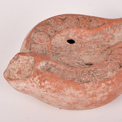 SIGUIENDO MODELOS ETRUSCOS, lampara de aceite, siglo XX.