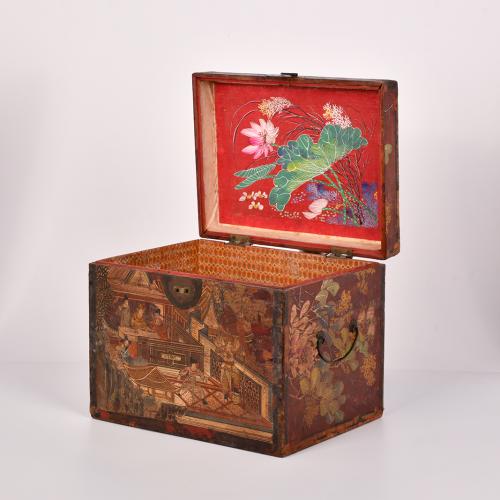 ESCUELA CHINA, DINASTÍA QING, FINALES SIGLO XIX. Neceser de