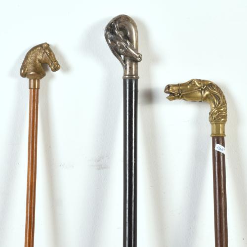 ESCUELA INGLESA, SIGLO XX. Lote de 3 bastones