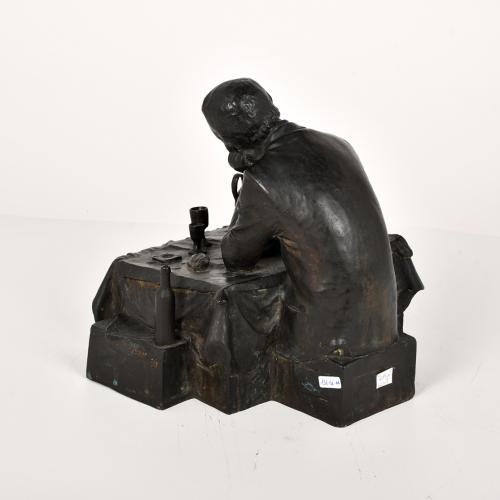 ATRIBUIDO A RAFAEL MUYOR (1943), figura de bronce masculina