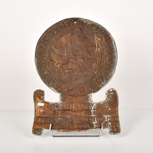 Placa del gremio de anticuarios de Barcelona