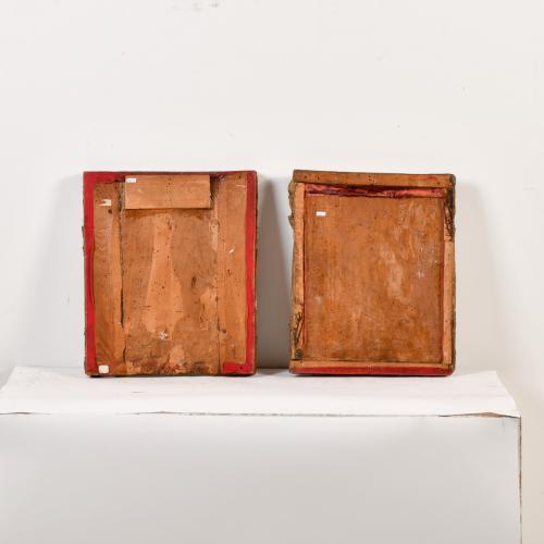 ESCUELA ESPAÑOLA, SIGLO XIX. Relieves de San Mateo y San Lu