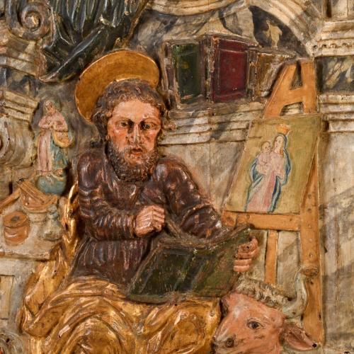 19TH CENTURY SPANISH SCHOOL. Reliefs of Saint Matthew and S