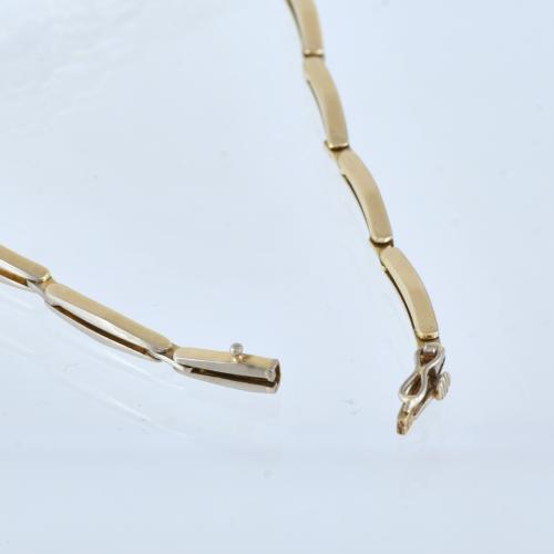 Pulsera art déco semi articulada con zafiros y diamantes.