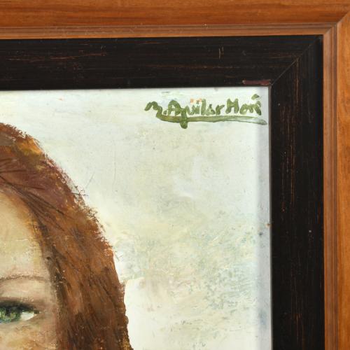 RAMÓN AGUILAR MORÉ (1924-2015). "Retrato joven".