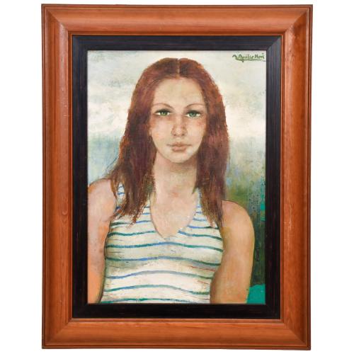 RAMÓN AGUILAR MORÉ (1924-2015). "Retrato joven".