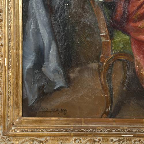 FRANCISCO RIBERA GOMEZ (1907-1990). "Costurera de ayer", 19