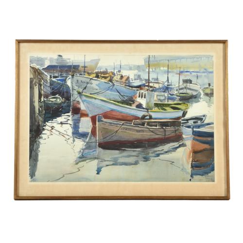 JOSE GASPAR ROMERO (1920-?). "Barcas", 1973.