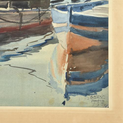 JOSE GASPAR ROMERO (1920-?). "Barcas", 1973.