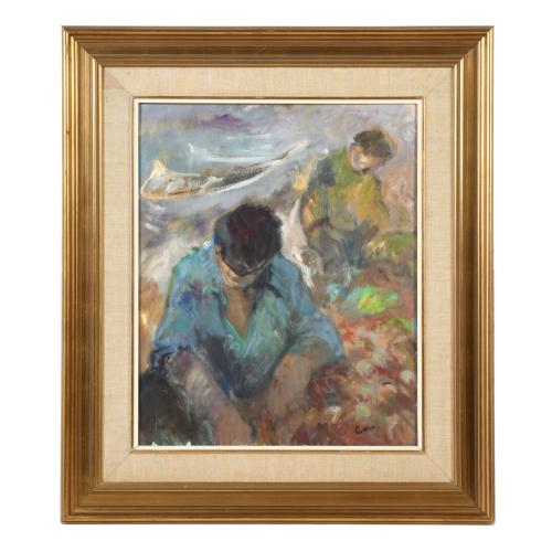 JESUS CASAUS MECHO (1926-2002). "Pescadores".