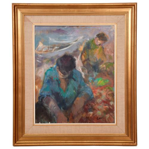 JESUS CASAUS MECHO (1926-2002). "Pescadores".