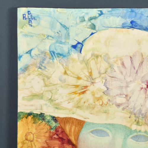 GABRIEL PORTOLÉS (1930).  "Mujer con sombrero", 1978.