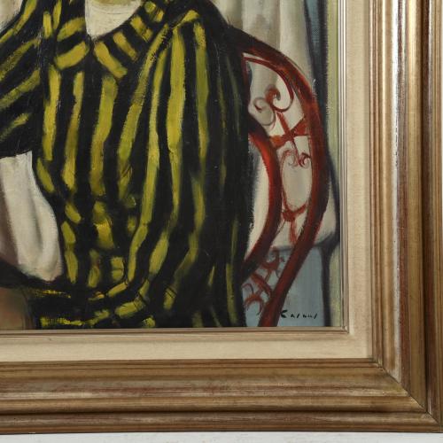 JESUS CASAUS MECHO (1926-2002). "Chica con flores".