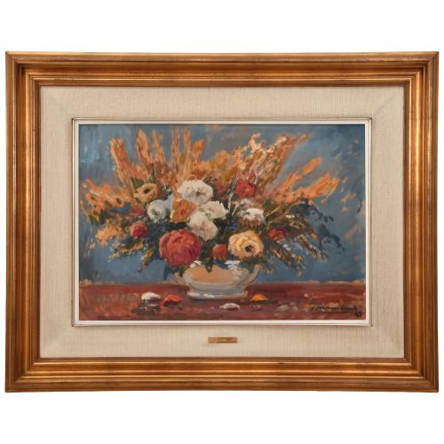 JOAQUIM MARSILLACH CODONY (1905-1986). "Jarrón flores", 194