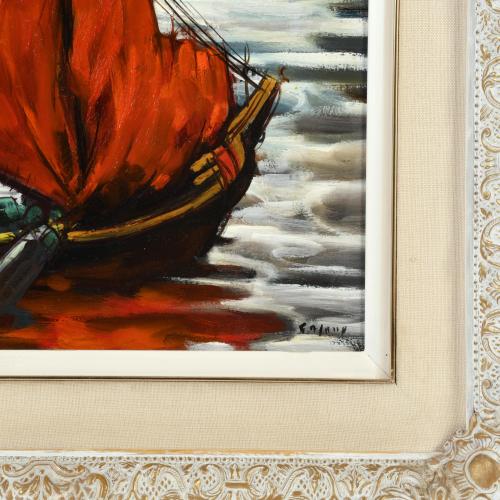 JESUS CASAUS MECHO (1926-2002). "Velas rojas nº5", 1988.