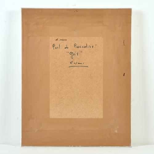 JESUS CASAUS MECHO (1926-2002). "Port de pescadors. Gris".