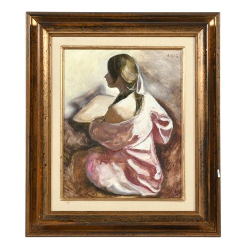 JORDI ROLLAN LAHOZ (1940). "Joven de rosa".