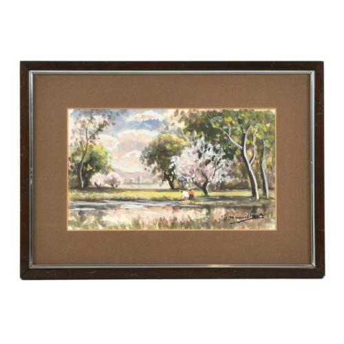 JOAQUIM MARSILLACH CODONY (1905-1986). "Paisaje de Olot".